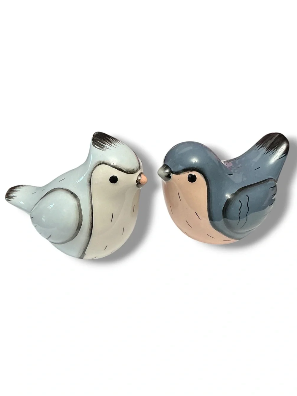 Target Ceramic Bird Figurine Pair in Blue & Cream